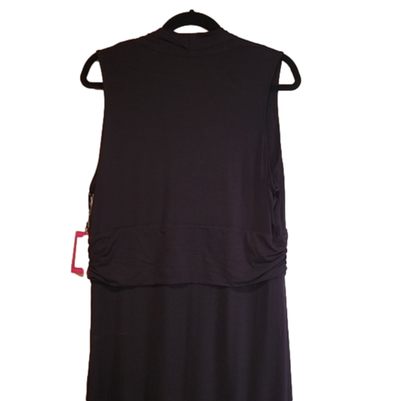 NWT 🖤Black Sleeveless Vince Camuto Knit Maxi Dress 1X - Picture 6 of 8